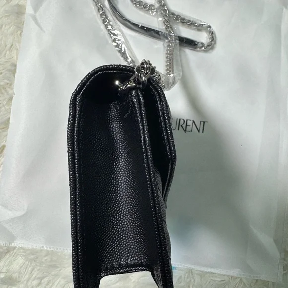 YSL Monogramme Quilted Leather Wallet on a Chain